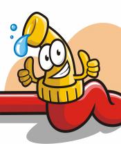 Cartoon hose giving two thumbs up