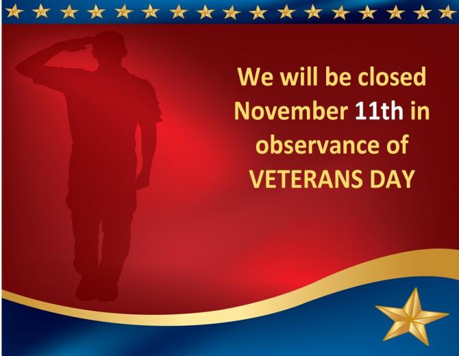 CLOSED Veterans Day Holiday West Sound Utility District