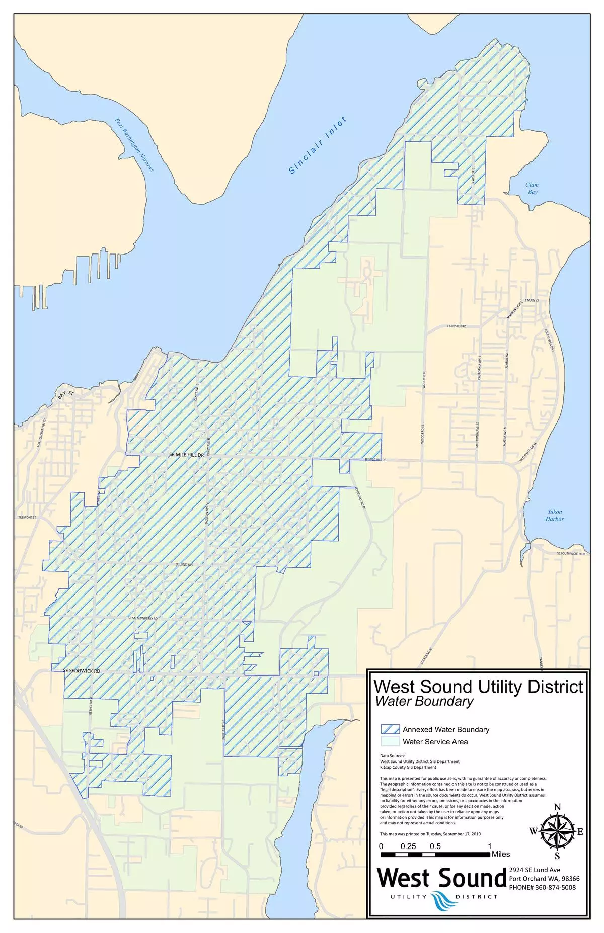 Water Service Area Map 2019